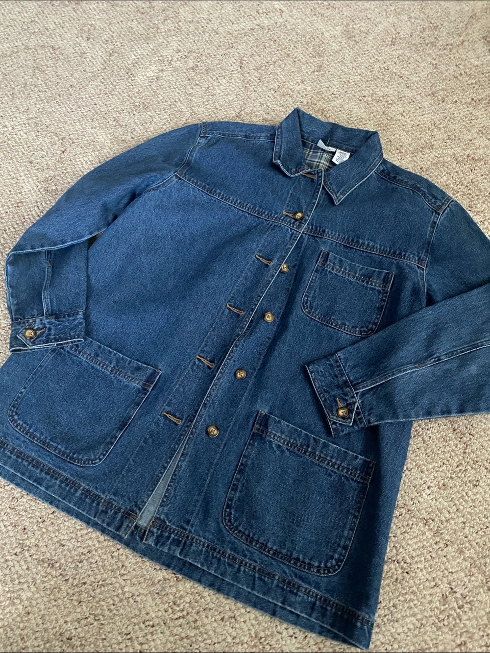 Cabin Creek Dark Blue Denim Jacket with Patch Pockets